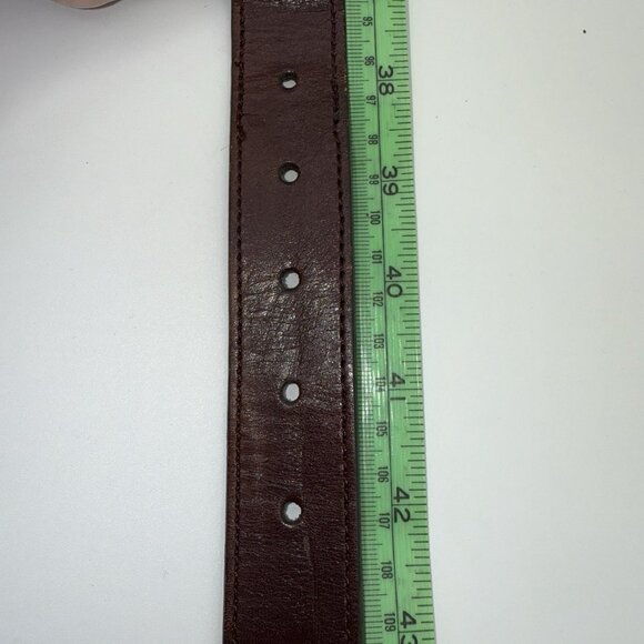 Columbia Sportswear Vegetable Tanned Bond Leather WovenBrown Belt Men's Size 38 - Picture 7 of 7